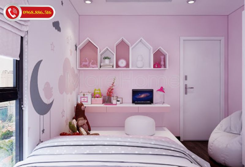 TOP +63 Cách trang trí phòng ngủ nhỏ đẹp - Đồ giá bình dân 2026 ✅ 68 Phòng ngủ màu hồng luôn được các bạn nữ lựa chọn.