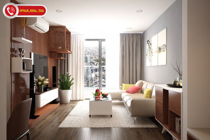 Không gian phòng khách đón trọn ánh nắng mặt trời