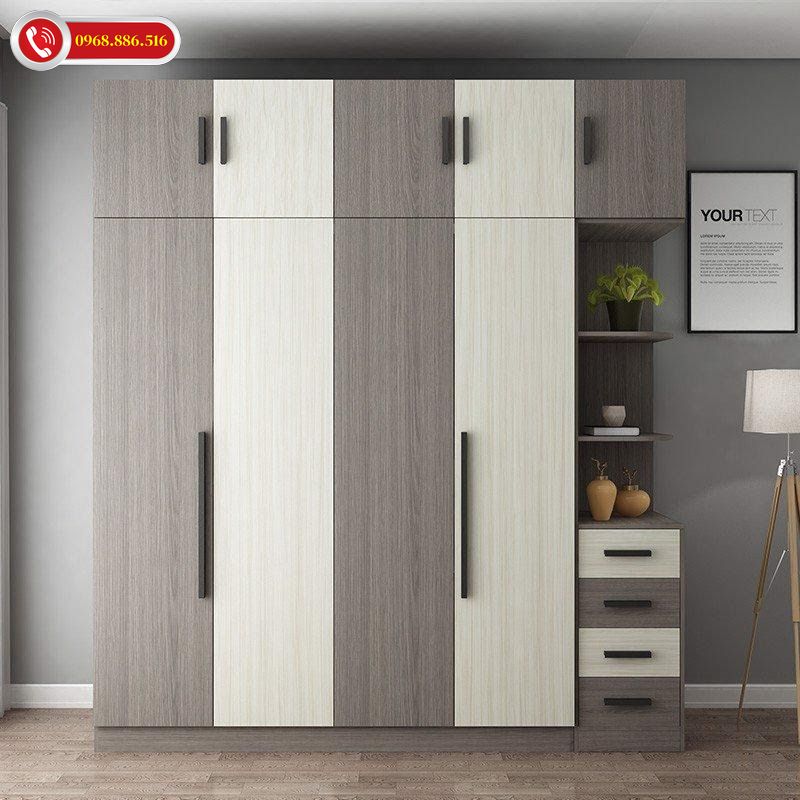 Thiết kế sâu trong tường nên mẫu tủ này thường cố định