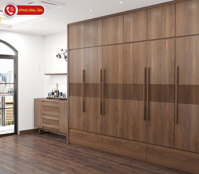 Tủ kịch trần thiết kế theo phong cách hiện đại trẻ trung