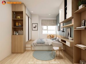 Mẫu giường kết hợp tủ quần áo hiện đại được yêu thích