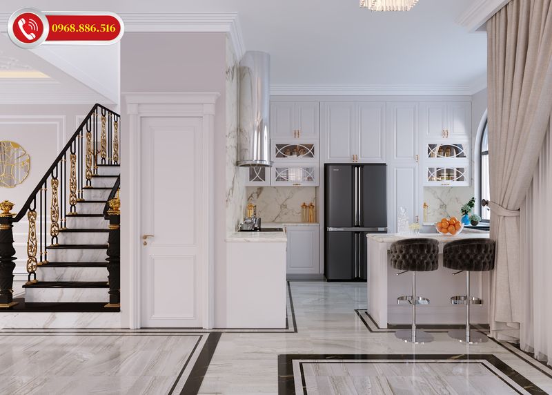 Bàn ghế ăn chất liệu gỗ óc chó sang trọng
