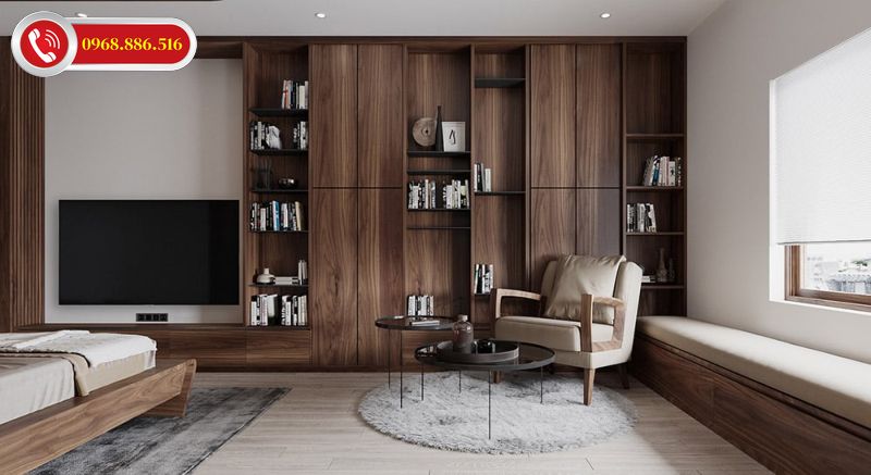 Tủ sách kết hợp tủ quần áo hiện đại giá bao nhiêu