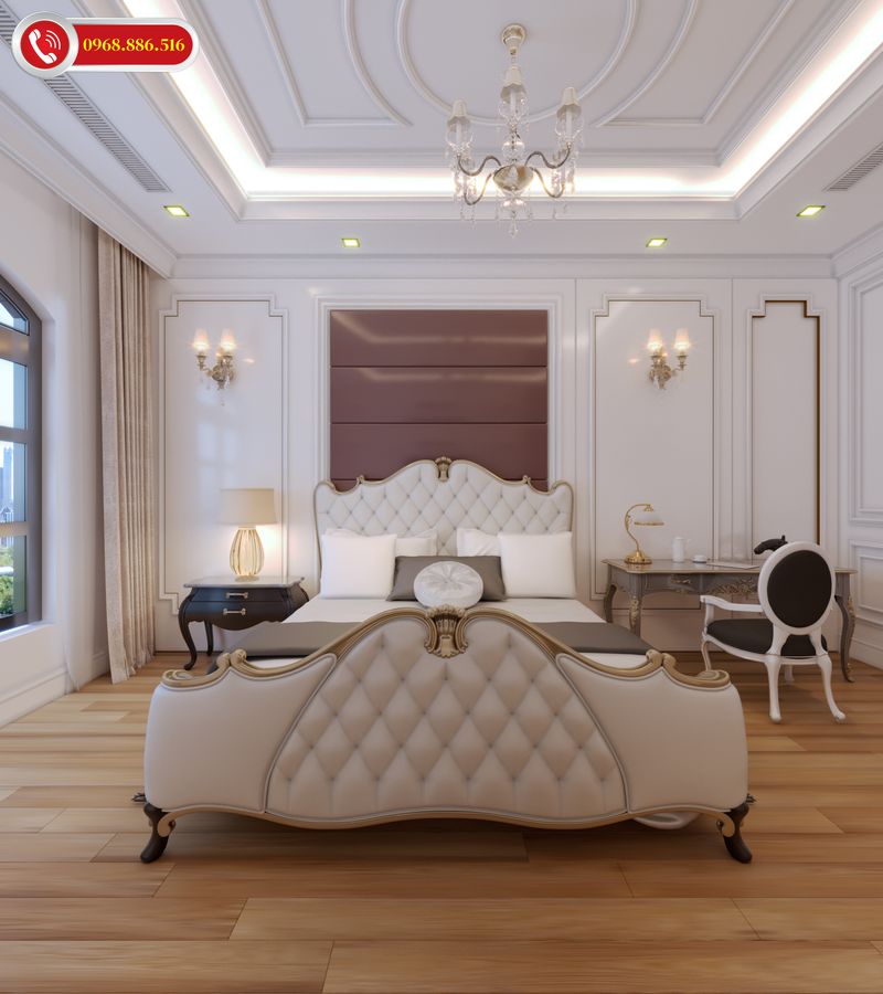 Phòng ngủ master với chất liệu cao cấp