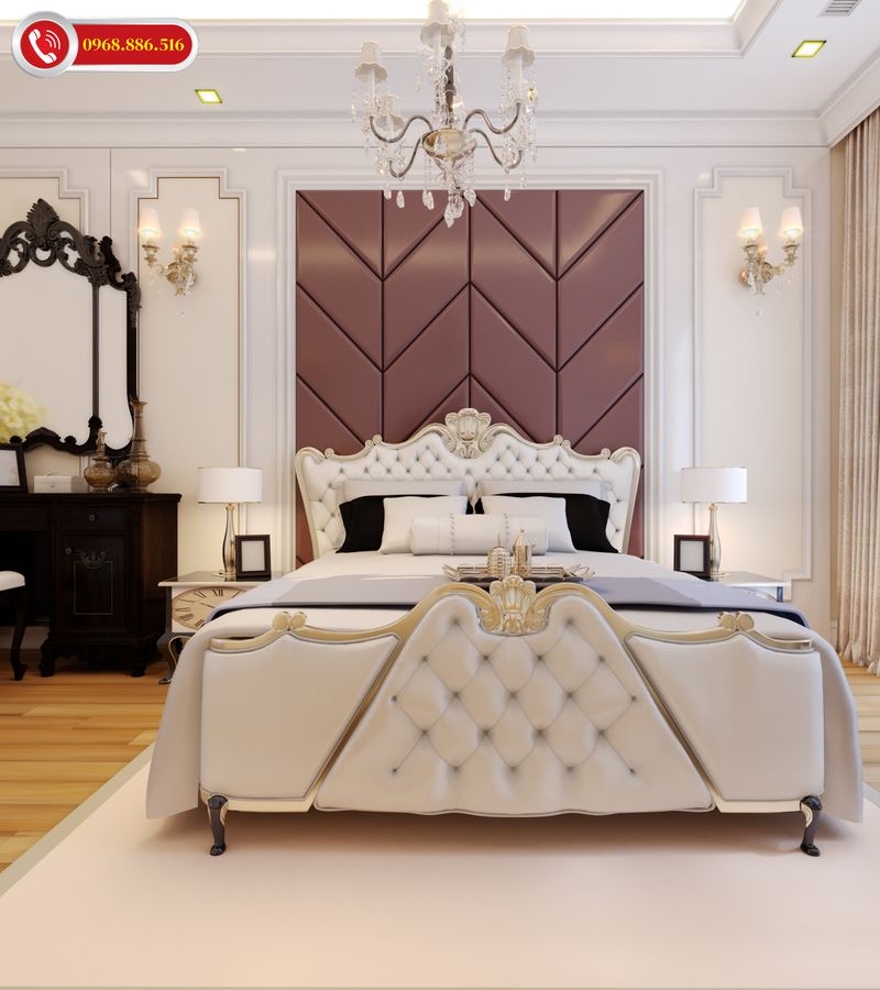 Phòng ngủ master với chất liệu cao cấp