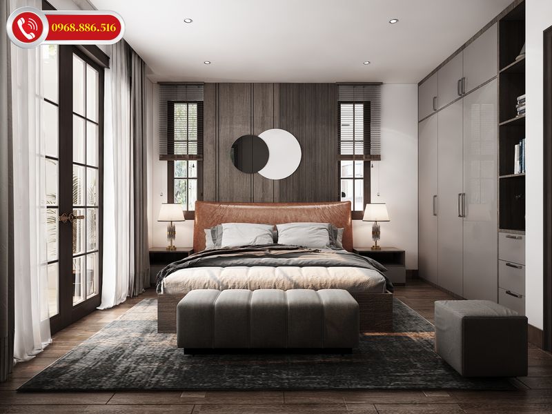 Phòng ngủ đẹp sang trọng với tông màu tối sang trọng nhẹ nhàng