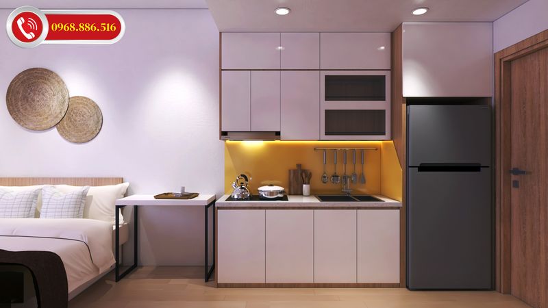Không gian tinh tế sang trọng với tủ bếp hình chứ I nhẹ nhàng tinh tế