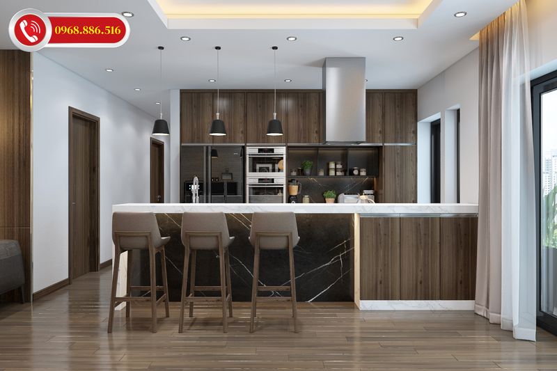 Mẫu tủ bếp an toàn cho sức khỏe được khách hàng tin dùng