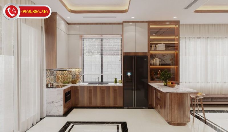 TOP +63 Mẫu tủ bếp kết hợp tủ rượu đẹp - Bảng giá trọn gói 2026 ✅ 17 Tủ rượu phòng bếp đẹp