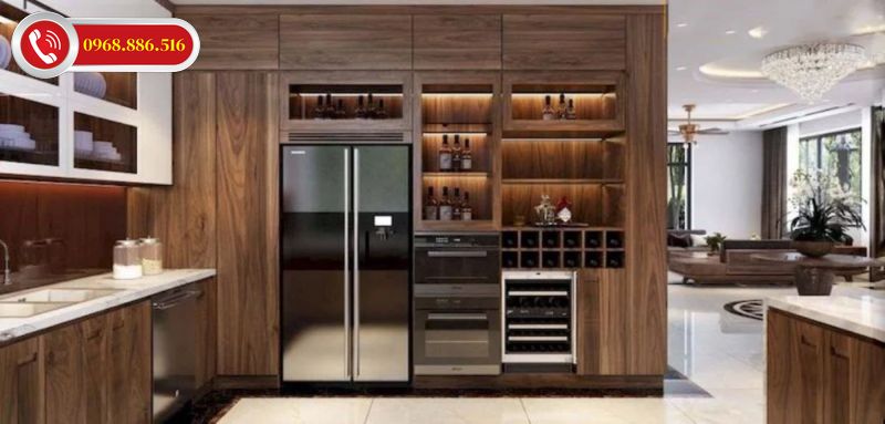 TOP +63 Mẫu tủ bếp kết hợp tủ rượu đẹp - Bảng giá trọn gói 2026 ✅ 27 Thiết kế tủ bếp siêu đẹp hợp phong thủy hình chữ i với giá cả phải chăng