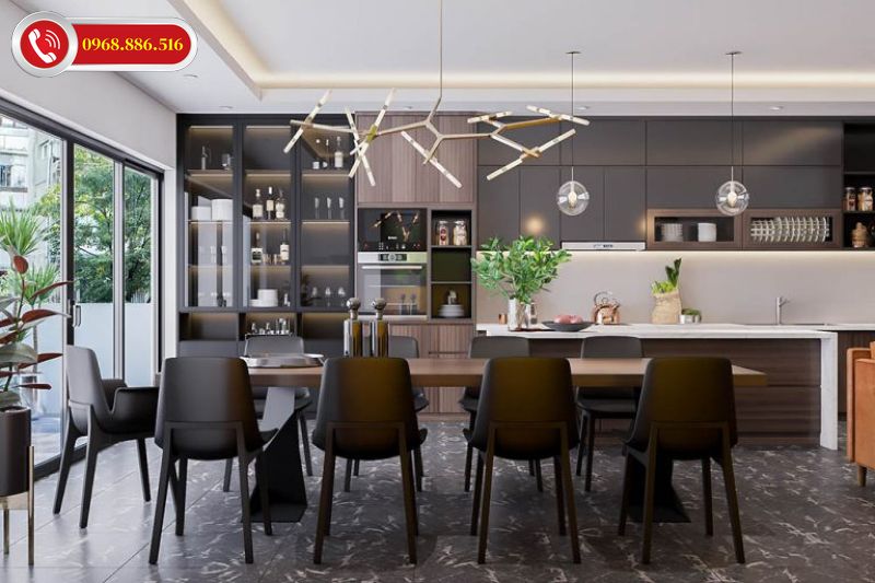 TOP +63 Mẫu tủ bếp kết hợp tủ rượu đẹp - Bảng giá trọn gói 2026 ✅ 19 Tủ bếp có tủ rượu hiện đại