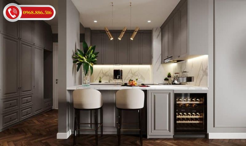 TOP +63 Mẫu tủ bếp kết hợp tủ rượu đẹp - Bảng giá trọn gói 2026 ✅ 21 Tủ rượu trong bếp đẹp và tinh tế cho phòng bếp