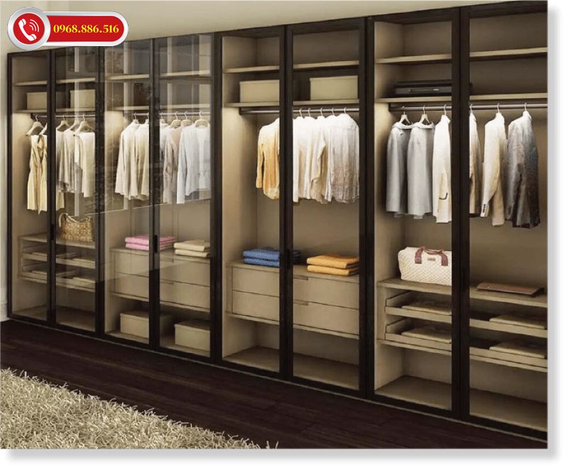 TOP +27 Tủ quần áo cánh kính Cửa lùa - Cánh mở & Bảng giá /m2 2026 ✅ 39 Thiết kế tủ đẹp với kết cấu hài hòa