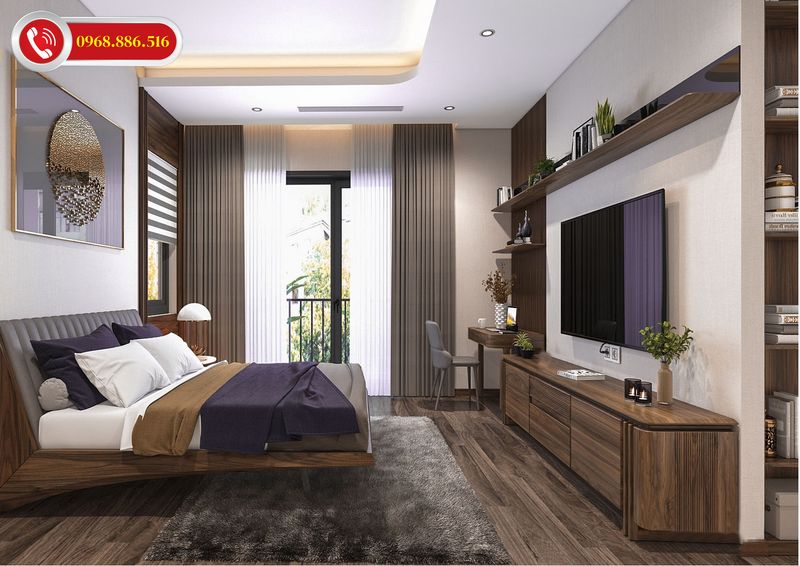 Không gian tinh tế tiện nghi mang lại sự sang trọng tinh tế cho phòng ngủ
