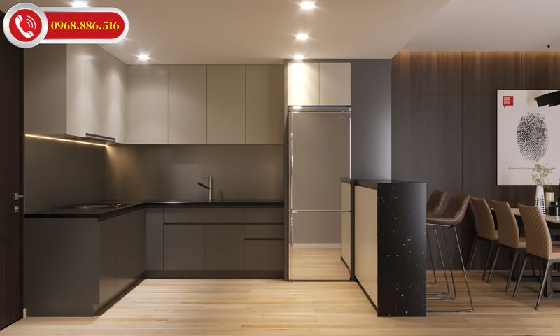 Thiết kế bếp phong cách tối giản ngày càng được nhiều gia chủ quan tâm