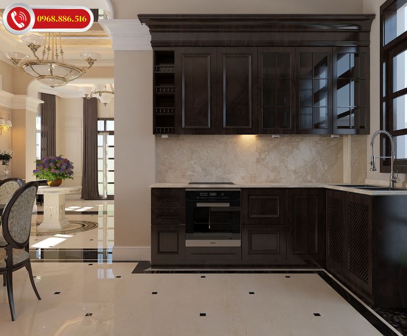 Nhà bếp phong cách hiện đại toàn đen