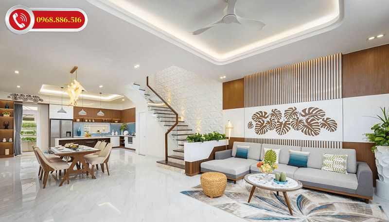 Mẫu phòng khách có cầu thang thiết kế như thế nào tạo điểm nhấn giúp bạn có một không gian nổi bật ấn tượng sáng tạo hơn.