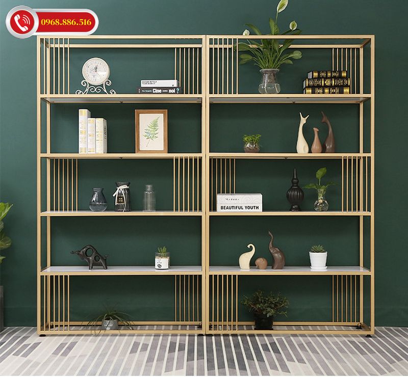 Cách trang trí kệ sách khung sắt