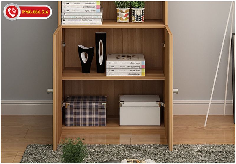 Mẫu tủ kệ sách thiết kế đơn giản nhỏ gọn nhẹ nhàng