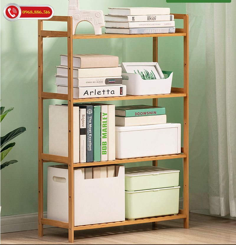 Kệ sách thiết kế khung sắt thường ứng dụng trong các không gian đơn giản nhỏ gọn