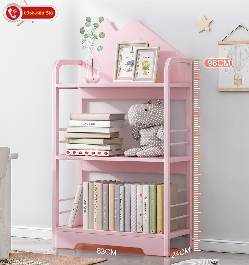 Kệ sách phù hợp với phòng ngủ của bé gái