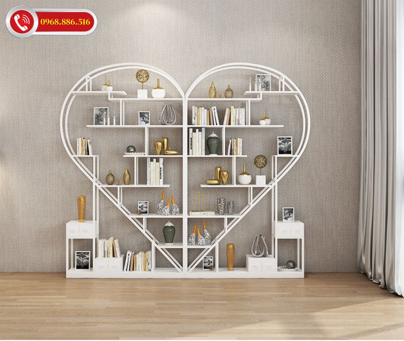 Decor kệ sách giúp không gian thêm ấn tượng tinh tế hơn