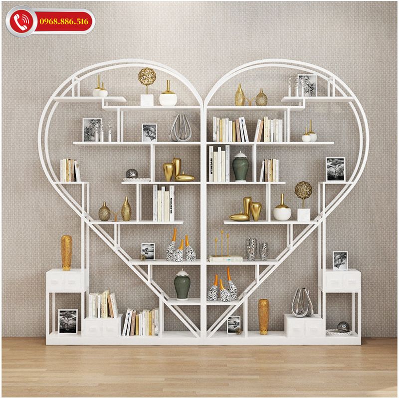 Decor kệ sách giúp không gian thêm ấn tượng tinh tế hơn