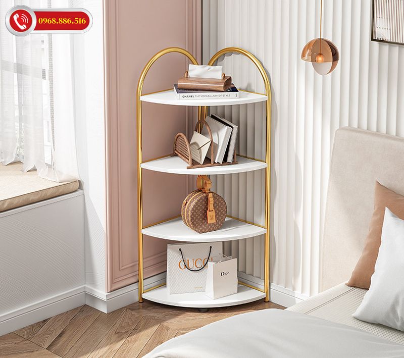 Mẫu thiết kế kệ sách nhỏ gọn phù hợp với phòng ngủ