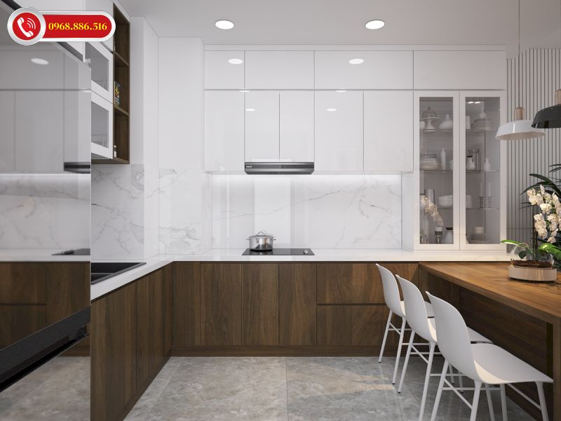 Trang trí bếp đơn giản nhẹ nhàng