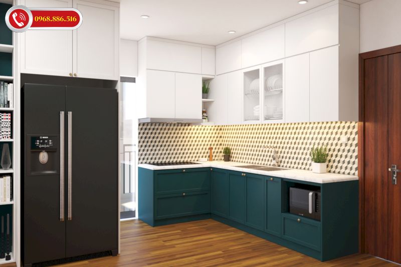 Gạch bông được lựa chọn nhiều trong trang trí bếp