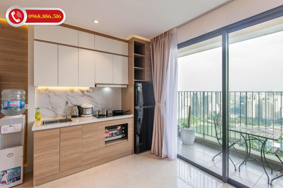 Không gian bếp thiết kế đơn giản tiện nghi