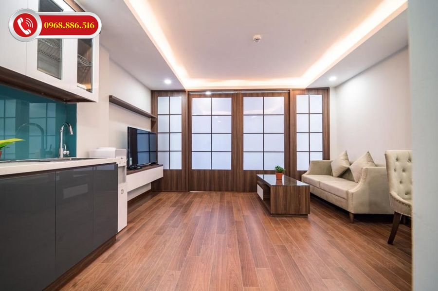 Thiết kế nội thất căn hộ là kết hợp giữa các gam màu tối – sáng ấn tượng