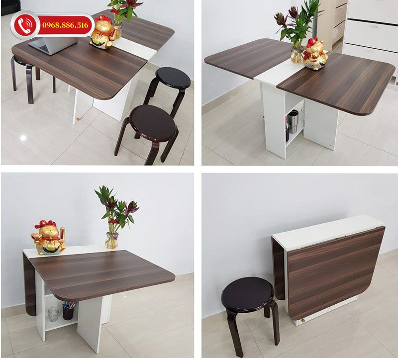 Top #99 Mẫu & Báo giá nội thất thông minh chi tiết mới 2026 61 Bàn ăn xếp gọn (2 cánh) giải pháp cho những không gian hẹp
