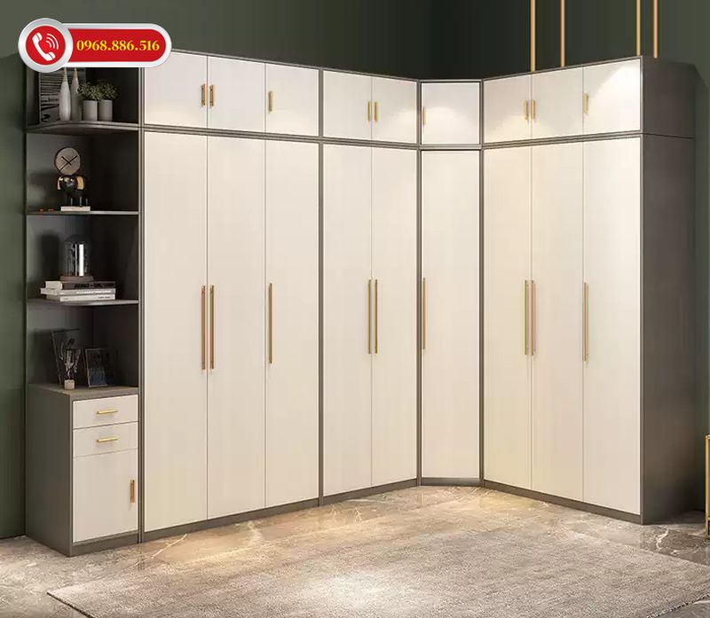 Tủ quần áo kịch trần gỗ công nghiệp MDF - Mẫu 5