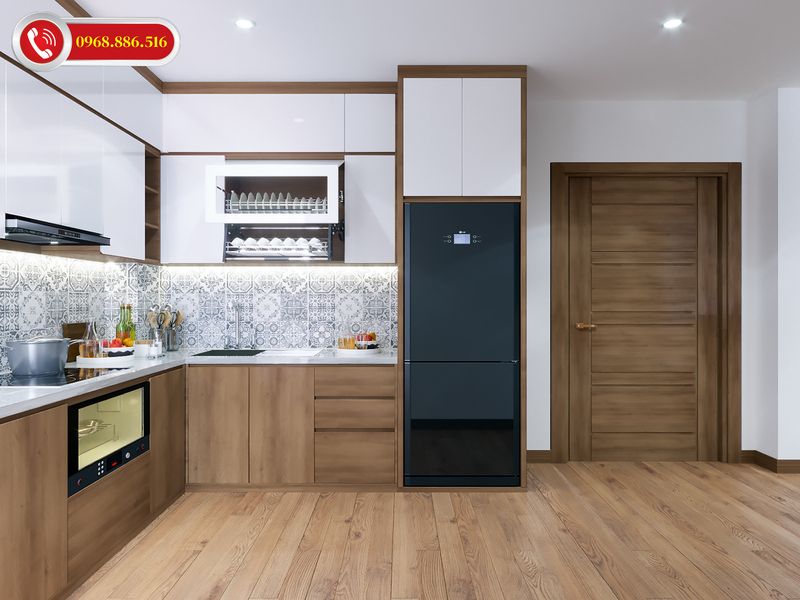TOP #99 Ý tưởng thiết kế nội thất chung cư 100m2 đẹp Hot 2026 50 Ứng dụng những tông màu tối giản nhẹ nhàng hài hoà với tông màu sàn gỗ