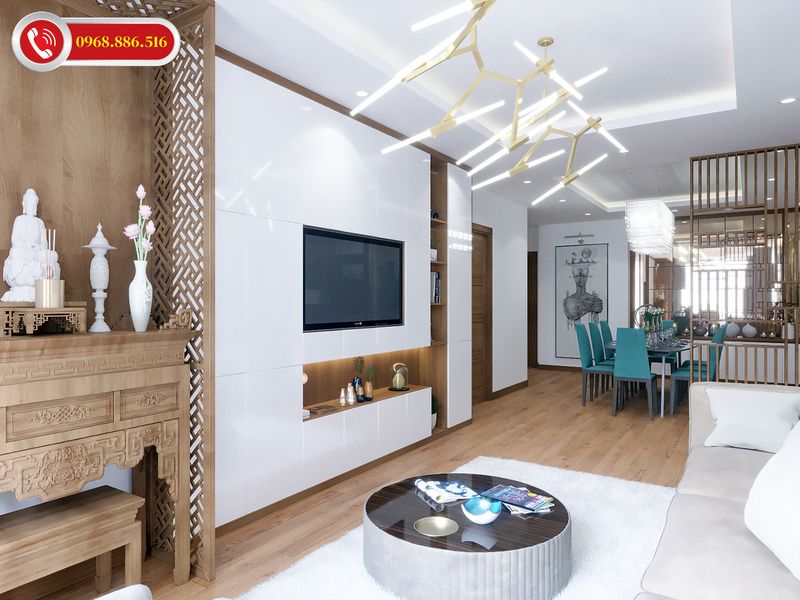 TOP #99 Ý tưởng thiết kế nội thất chung cư 100m2 đẹp Hot 2026 48 Mẫu thiết kế nội thất căn hộ chung cư hiện đại 2 phòng ngủ 100m2