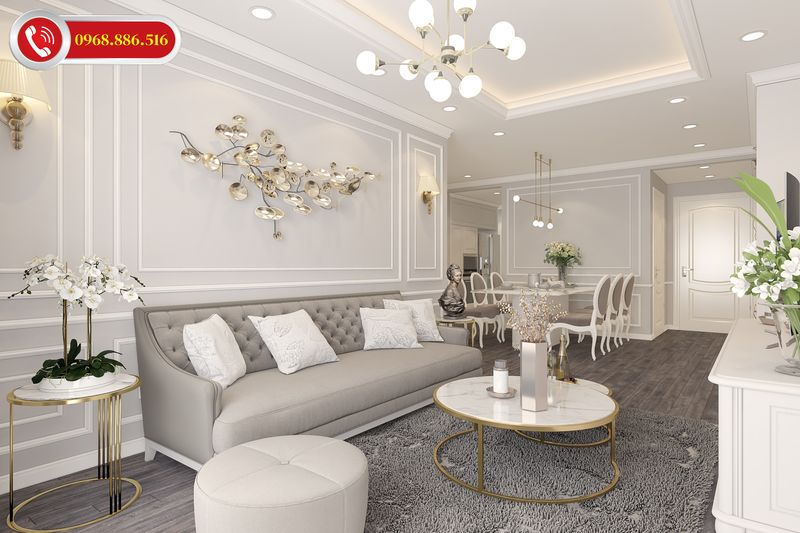 TOP #99 Ý tưởng thiết kế nội thất chung cư 100m2 đẹp Hot 2026 69 Phòng khách thiết kế ấn tượng tinh tế