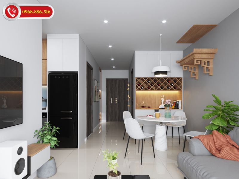 TOP #99 Ý tưởng thiết kế nội thất chung cư 100m2 đẹp Hot 2026 76 Mọi không gian đều được thiết kế liên thông với nhau
