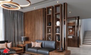 Lựa chọn màu sắc cho vách ngăn phòng khách đẹp