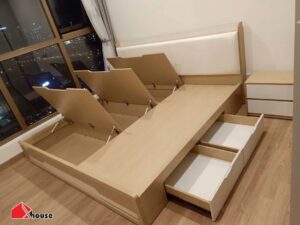 Giường ngủ thông minh có ngăn kéo để đệm - M2