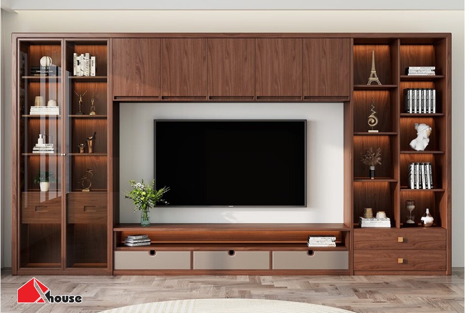 Kệ tivi kết hợp tủ rượu hiện đại gỗ công nghiệp - M2