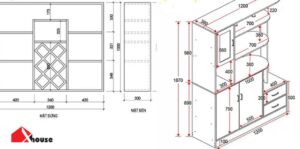 Mỗi loại tủ rượu sẽ có kích thước khác nhau