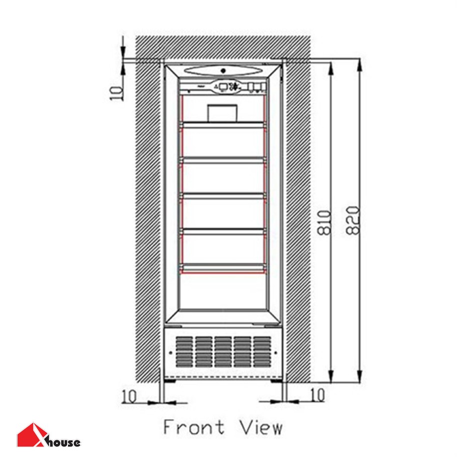 Bản vẽ kích thước tủ rượu file cad chuẩn