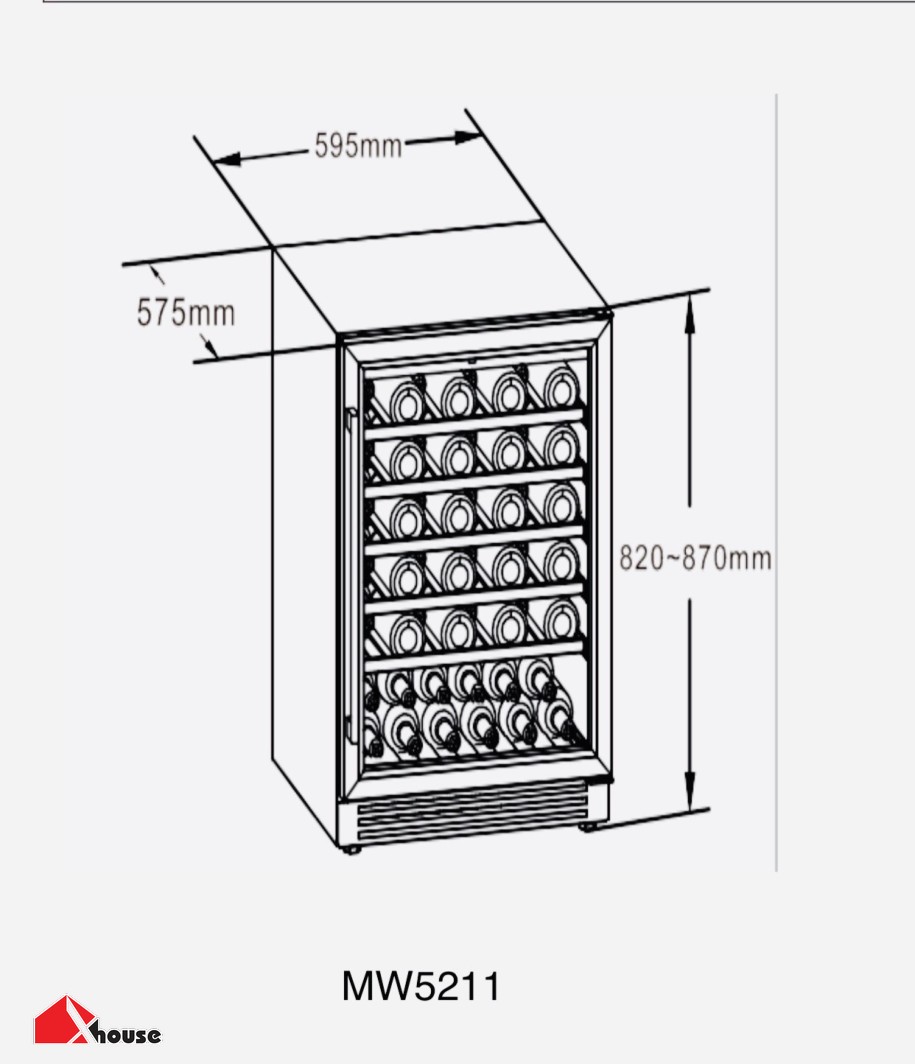 Bản vẽ kích thước tủ rượu file cad chuẩn