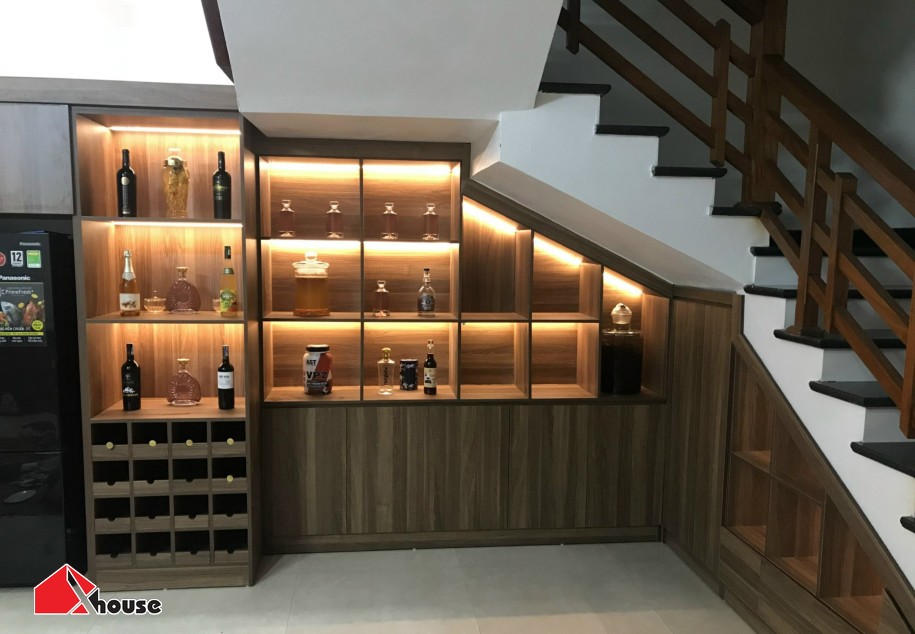 TOP #63 Mẫu tủ gầm cầu thang Đẹp - Sang - Xu hướng mới 02/2025 ✅ 28 Mẫu tủ rượu gầm cầu thang - M2