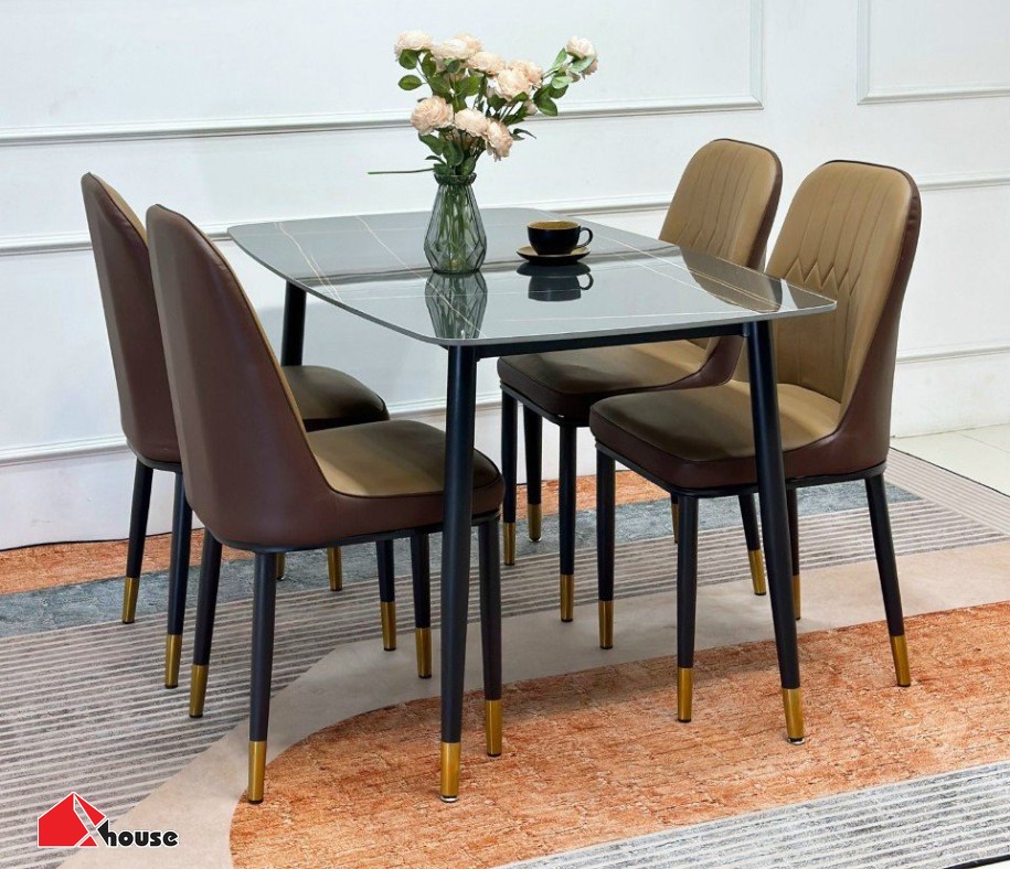 TOP+50 Bộ bàn ăn chung cư đẹp, trang nhã, hiện đại 2026 39 Bộ bàn ăn dành cho gia đình 4 người