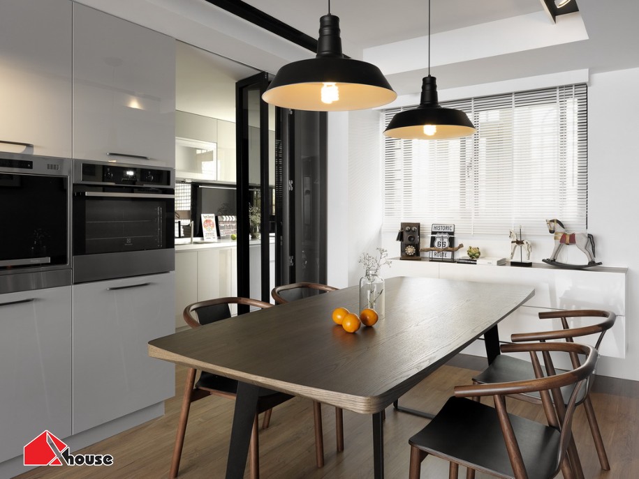TOP+50 Bộ bàn ăn chung cư đẹp, trang nhã, hiện đại 2026 25 Bàn ăn chung cư bằng gỗ Sồi tự nhiên