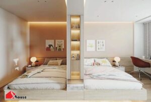 Chia đổi phòng ngủ giúp tạo sự riêng tư cho các thành viên trong gia đình
