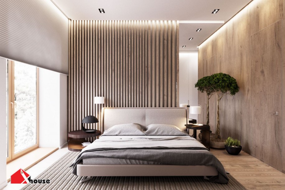 Để khoảng trống hai bên giường