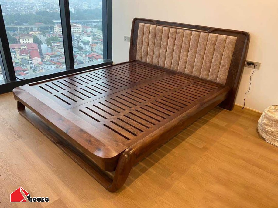 Giường ngủ chân quỳ sang trọng, hiện đại